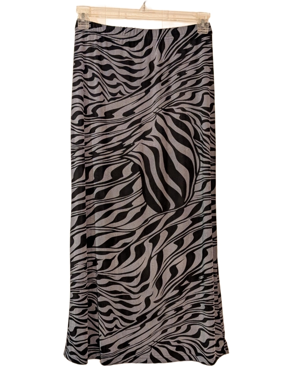 Y2K Zebra-Print / Psychedelic Maxi Skirt